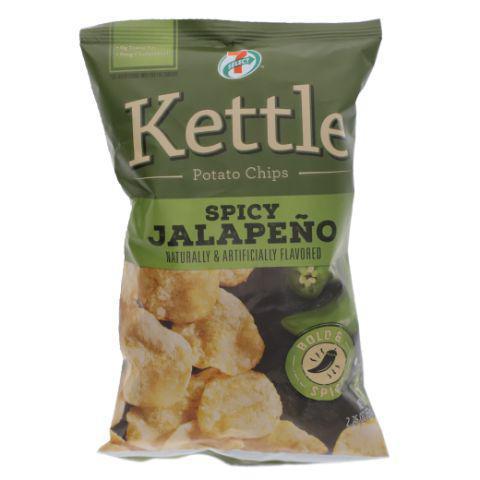 7 Select Kettle Spicy Jalapeno Potato Chips 2.25oz · Thin slices of potato cooked to a perfect chips and Spicy Jalepeno.