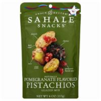 Sahale Snacks Naturally Flavored Pomegranate Pistachios Glazed Mix 4oz · A delicious mix of dry roasted pistachios, almonds, cherries and pomegranate with a touch of...