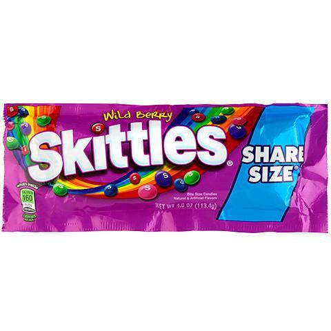 Skittles Wildberry Share Size 4oz · Five berry fruity flavors for a whole new rainbow experience.