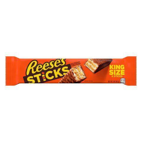 Reese's Sticks King Size 3oz · Each bar combines peanut butter, chocolate, and crispy wafers for a crunchy chocolate and peanut butter experience.