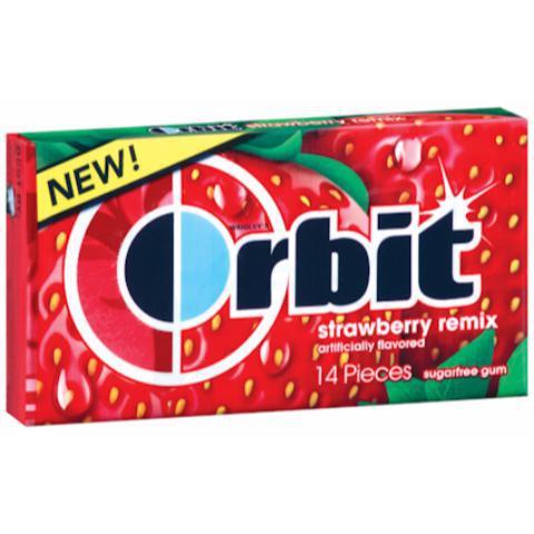 Orbit Strawberry Remix 14 Count · Stay bold and enjoy the sweetness! Receive the clean, fresh feeling and tangy taste with Orbit sugar-free gum.