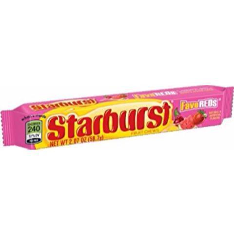 Starburst Fave Reds 2.07oz · Like a mixtape of your favorite songs, Starburst brings together your favorite juicy red flavors in one pack.