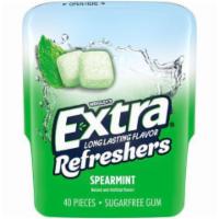 Extra Refreshers Chewing Gum Spearmint 40 Count · Sugar-free gum is a minty spearmint flavor.