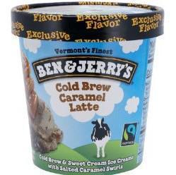 Ben & Jerry Cold Brew Caramel Latte - Exclusive · Latte-inspired ice cream made with cold brew coffee, rich sweet cream, & salt-kissed caramel.