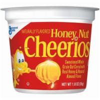 Honey Nut Cheerios Cereal Cup 1.8oz · Bee happy. Bee healthy. This family favorite has the irresistible taste of golden honey maki...