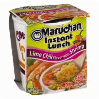 Maruchan Instant Lunch Lime & Chili Shrimp 2.25oz · Feelin' a little chili? Spice it up! This quick lunch is full of flavor - spicy chili, sweet...