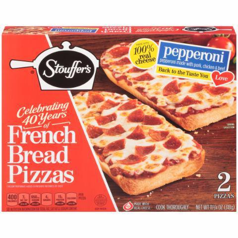 Stouffer's French Bread Pepperoni Pizza 11.25oz · The treat for pizza lovers who are passionate about pepperoni!