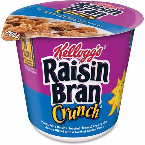 Kellogg's Raisin Bran Crunch Cup 2.8oz · As an excellent source of fiber, protein, potassium, and heart health you'll be raisin a toast to breakfast with this morning classic.
