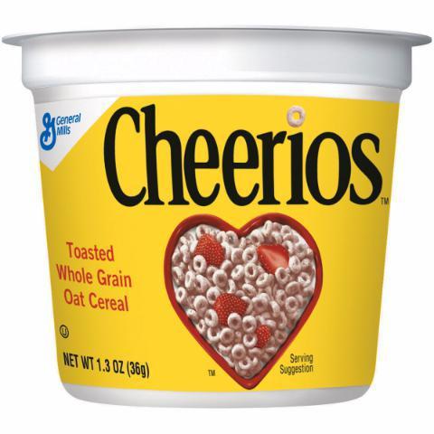 Cheerios Cup 1.3oz · These wholesome little “o’s” are made from whole grain oats, and this cup makes it convenient for on-the-go eating.