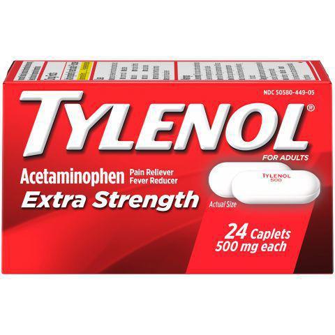 Tylenol Extra Strength Caplets 24 Count · Is your afternoon headache becoming the norm? Break the protocol with Tylenol. These Extra Strength caplets will work faster and longer to relieve your pain.