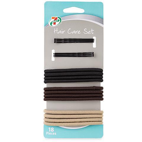 7-Select Hair Bands/Bobby Pins · 18-piece set includes bobby pins and ponytailers. Stock up now because we all know these will end up in the mystery spot they always seem to disappear to.