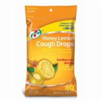 7-Select Honey Lemon Cough Drops 40 Count · Honey-Lemon flavored sore throat lozenges relieves coughs and provides fast temporary relief...