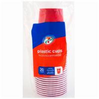 7-Select Plastic Cups 16oz 20ct · Heavy duty disposalbe cups perfect for holding drinks securely.