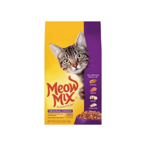 Meow Mix Original 3.15lb · Poultry and seafood, made with high quality protein to build strong, healthy muscles. 100% balanced nutrition to have your cat feline good.