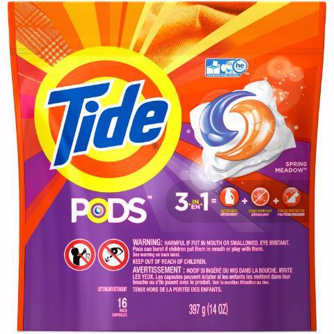Tide Pods Spring Meadow 16ct · 3-in-1 technology (detergent, stain remover & color protector) along with Its Spring Meadow scent is infused with fresh floral notes to help keep your clothes smelling as great. 16 Pods