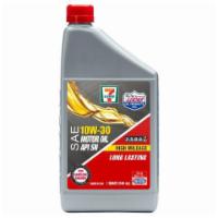 7-Eleven 10W-30 Motor Oil High Mileage 1 Quart · SAE 10-30 motor oil. High mileage and long lasting.