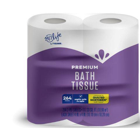 24/7 Life Premium Bath Tissue 4 Count · Our super soft premium bath tissue is great to keep on hand at home, in offices, churches, and anywhere else