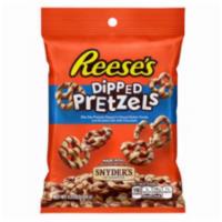 Reese's Dipped Pretzels 4.25oz · Bite size pretzels dipped in peanut butter candy and drizzled with milk chocolate.