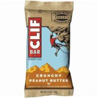 Clif Crunchy Peanut Butter Bar 2.4oz · Filled with nutritious, organic ingredients, this protein bar is layered with creamy peanut ...