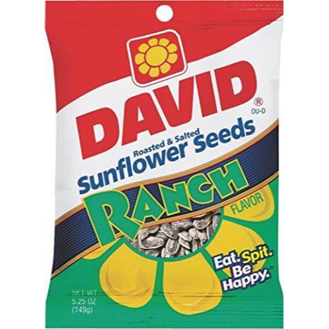 David Ranch Sunflower Seeds 5.25oz · Roasted and salted in the shell for a robust, salty flavor then dusted with ranch seasoning for an additional kick.