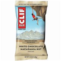 Clif White Chocolate Macadamia 2.4oz · Nutritious and organic protein cookie with bits of macadmia nuts.