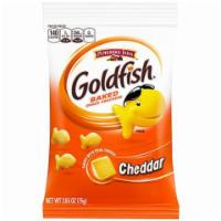 Pepperidge Goldfish Cheddar 2.65oz · The snack that smiles back! Baked with real cheese for extra yumminess. You will feel like a...
