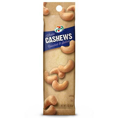7-Select Roasted Salted Cashews 3oz · Roasted and salted cashew halves and pieces.