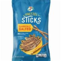 7-Select Pretzel Sticks 3oz · Baked to crispy golden perfection and seasoned with just the right amount of salt, these pre...
