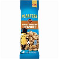 Planters Honey Roasted Peanuts 1.75oz · Roasted in a sweet, tangy honey blend, they’re packed with protein and fiber to keep you sat...