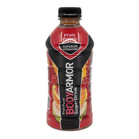 BODYARMOR Sports Drink, Fruit Punch 28oz · BODYARMOR Sports Drink is the sports drink for today’s athlete, providing Superior Hydration. The combination of natural flavors and sweeteners, potassium-packed electrolytes, coconut water and vitamins makes BODYARMOR the more natural, better sports drink.