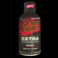 5-Hour Energy Extra Strength Berry 1.93oz · Extra strength energy shot that contains an added bonus blend of vitamins, nutrients and caf...