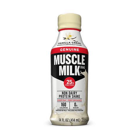 Muscle Milk Vanilla Shake 14oz · Delicious blend of high-quality proteins that help fuel workout recovery, provide sustained energy and help build strength in a gluten free formula.