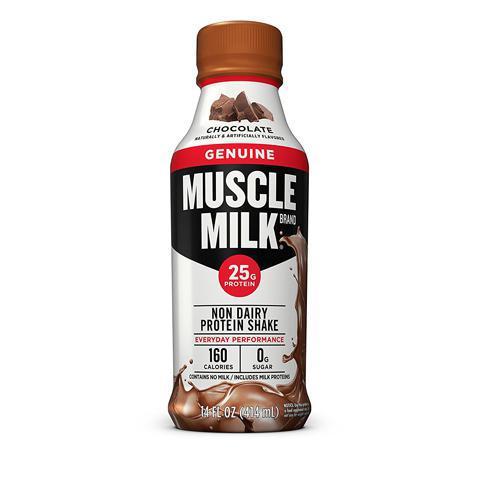 Muscle Milk Chocolate Shake 14oz · Delicious blend of high-quality proteins that help fuel workout recovery, provide sustained energy and help build strength in a gluten free formula.