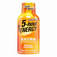 5-Hour Energy Extra Strength Peach Mango 1.93oz · Extra strength peach mango-flavored energy shot that contains a blend of vitamins, nutrients...