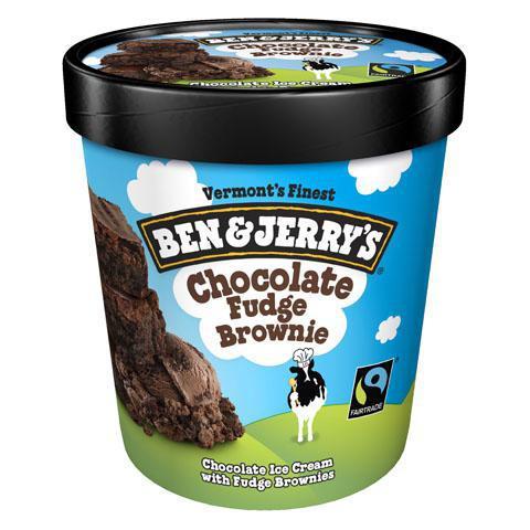 Ben & Jerry’s Chocolate Fudge Brownie Pint · Fabulously fudgy brownies mixed in with smooth chocolate ice cream make this the definition of chocolate heaven.