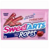SWEETARTS Soft & Chewy Ropes Cherry Punch Candy 3.5oz Bag · Soft & Chewy with a tangy cherry flavored filling, SweeTARTS Ropes Cherry Punch explode with...