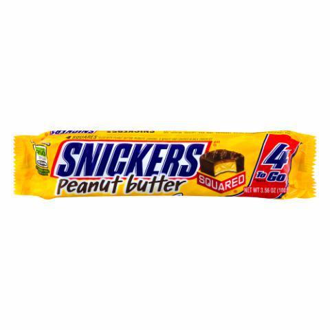 Snickers Squared 3.56oz · More peanut butter and chocolate in two squares!