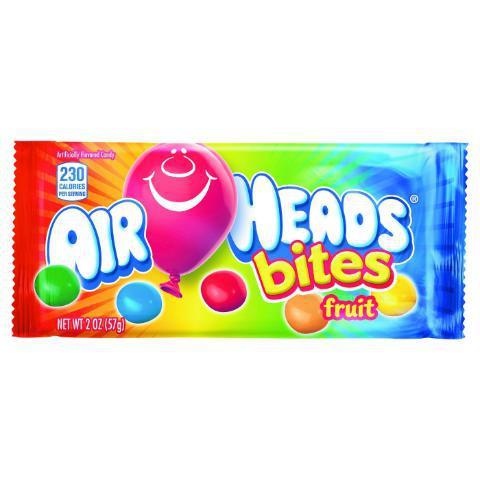 Airheads Bites Fruit 2oz · The same intense Airheads flavors in bite-sized pieces. A zesty blend adding more fun and flavor in every handful.
