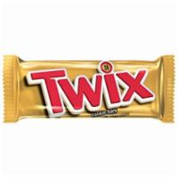 Twix Caramel 1.79oz · Crunchy, crispy cookies enveloped by delicious chewy caramel and smooth creamy chocolate.