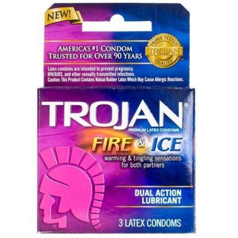 Trojan Fire & Ice 3 Pack · Trojan Fire and Ice designed for more passion and excitement. With the  dual action lubricant inside and out, delivers warm and tingling sensations for both partners.