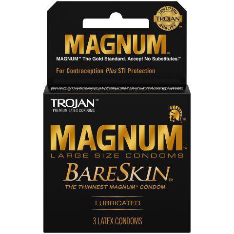 Trojan Magnum Bareskin 3 Pack · TROJAN™ MAGNUM BARESKIN™ Condom is the thinnest MAGNUM Condom with reservoir end for extra comfort and safety
