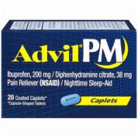 Advil PM Caplets 20 Count · Don’t let backache, minor arthritis pain, joint pain or other minor nighttime aches and pain...