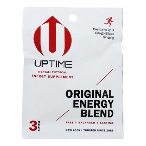 Uptime Nutritional Tablets 3 Count · Uptime is perfect for slow, sluggish mornings. It combines ginseng and ginkgo biloba to help promote clarity and focus.