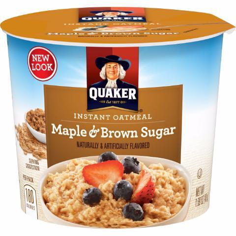 Quaker Express Maple & Brown Sugar 1.69oz · A breakfast that literally gives you sugar and spice and everything nice. This high-protein high-fiber meal is pure heaven!