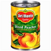 Del Monte Sliced Peaches 15.25oz · The taste of these sweet, succulent, scrumptious peaches are something to ap-peach-iate! Sup...