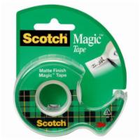 Scotch Magic Tape · The original matte-finish, invisible tape is frosty on the roll, but invisible on the job.