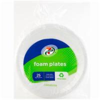 7-Select Foam Plates 25ct · Disposable soak-proof and grease resistant foam plates designed to handle any food.