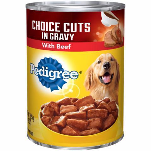 Pedigree Choice Cuts Beef 22oz · This meaty recipe is made with real beef for tasty, natural protein dogs crave, and the optimal blend of oils and minerals helps nourish your pup's skin and coat.