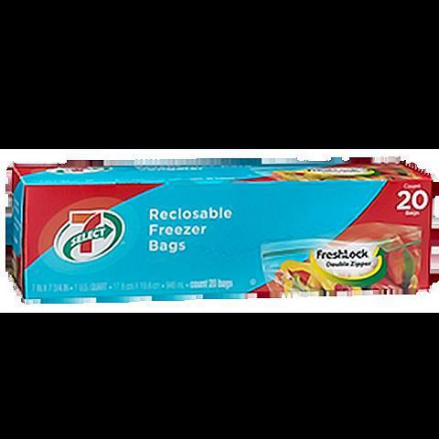 7-Select Freezer Bags 19ct · Designed to keep food fresh and protect from freezer burn. Recolseable zip with freshlock technology.