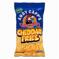 Andy Capp's Cheddar Fries 3oz · Andy Capp's Fries look like french fries, but crunch like chips.  Its unique alternative to ...